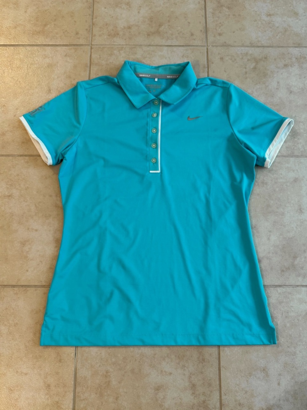 Nike Size M Women’s Teal PGA Tour Polo Top